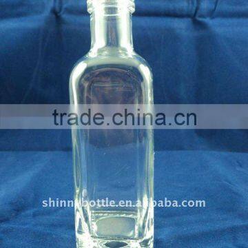 small screw top square wine glass bottle, liquor bottle 50ml
