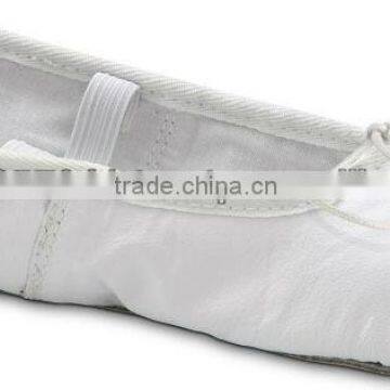 White Leather Ballet Shoes For Girls