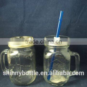 16oz handle mason jar lid with holes