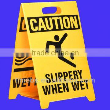 Corrugated plastic wet floor sign