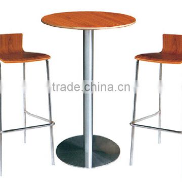 Wood furniture heigh bar table and chair set/ bar chair CA143