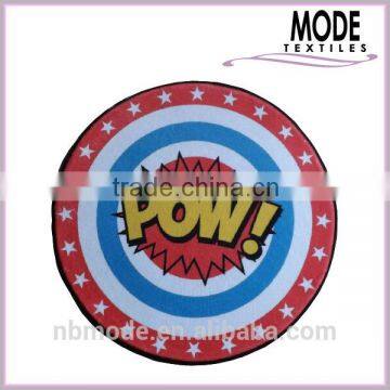 round or ellipse flannel fleece floor mat OEM