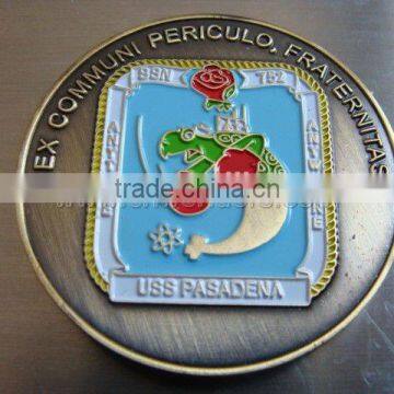 Best selling enamel color metal coin