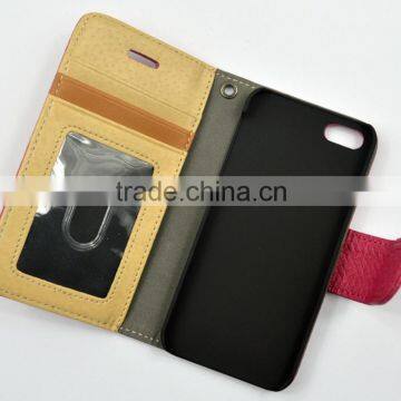 Mat Grain PU Leather Phone Case for Iphone 6 With Card Slots , Strap Holder and the Magnet Cover photo-3