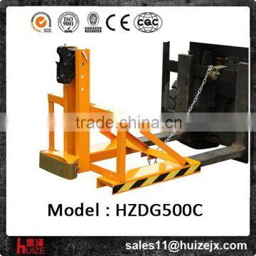 500kg Capacity Forklift Attachment Heavy Oil Drum lifting Clamps Plastic Drums