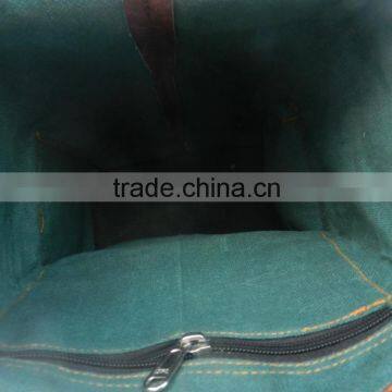 Real Rustic Brown Leather Vintage Travel/picnic/overnight Back Pack Bag photo-5