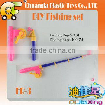 China plastic toys kids DIY magnetic fishing toys fish rop kit for kid