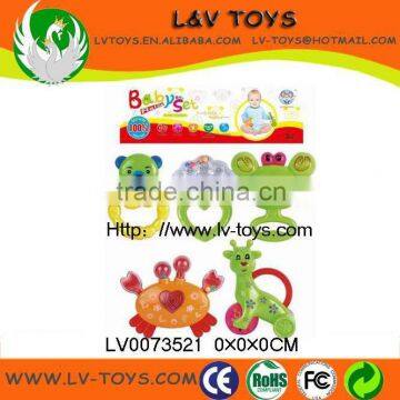 New funny plastic baby rattle set(5in1) with EN71 BABY TOYS LV0073521