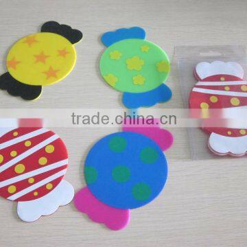 2015 new design fda and lfgb food safety different cute desian silicone drink coasters