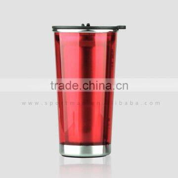 2015 China Factory Manufactured Double Wall Plastic Coffee Mug 450ml