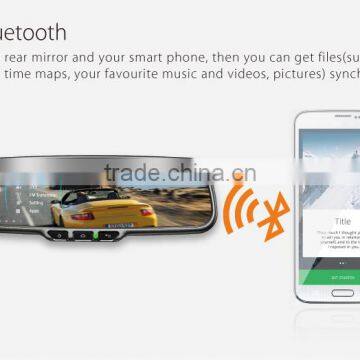 Android Rear View Mirror Quad Core Gps Navigation Bluetooth Touch Screen Rear View Mirror Support 3G photo-4