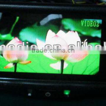Multiple display mirror- backup camera display rearview mirror with three LCD monitors for trucks