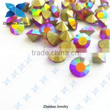 Hotfix Light Siam AB Colored Point back Rhinestone for Jewelry Making