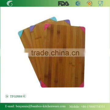 TFGJ004/Non-Slip Series Silicone Bamboo Thin Corner Grip Cutting Board,Bamboo Chopping Block