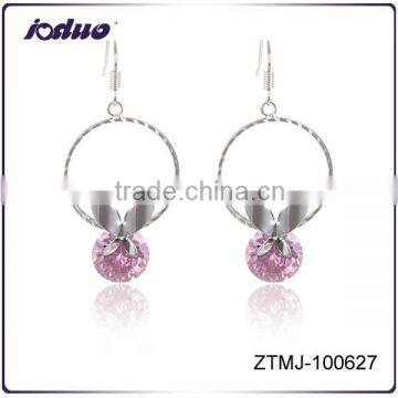 Wholesale Women Fashion Zircon Butterfly Dangle Earrings ZTMJ-100627