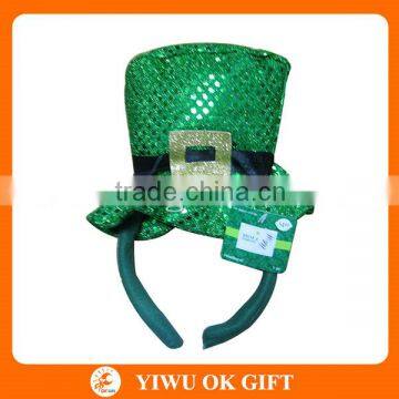 Party Wholesale St Patrick's Day Green Mini Sequins Hat Headband