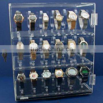 Rotating Revolving Watch Display Case Counter 4 Shows 15 1/4" New(WD-B-152)