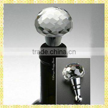 Luxurious Crystal Stainless Steel Wine Bottle Stopper For Table Centerpieces