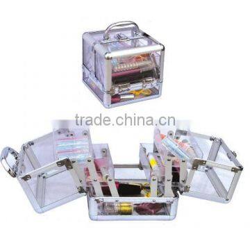 fashion transparent makeup box beauty makeup case acrylic cosmetic box portable professional makeup box Y1150B