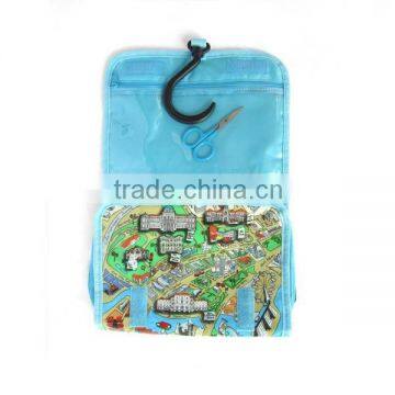 2015 Cheap PVC Full Printing Hanging Foldable Travel Toiletry Bag