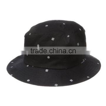 panama fashion wide brim hat fashion floral printing bucket hat