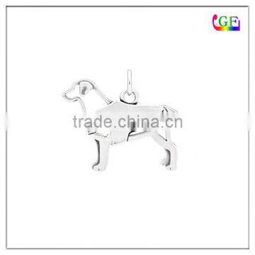 Zinc alloy Silver plated Labrador dog shape pendant