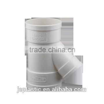 45 degree reducing tee pvc pipe fittings(D50mm-110mm)