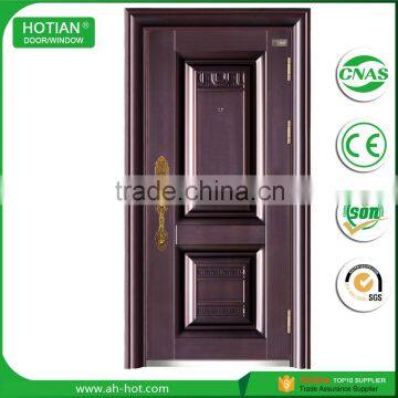 China Factory Lowes French Steel Doors Exterior Wrought Iron Security Doors Metal Door for Apartment