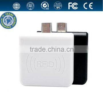 13.56mhz Mini USB android long range rfid card reader , handheld rfid reader price