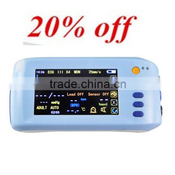 Touch Screen Handheld Patient Monitor RPM-8000B with software /bluetooth