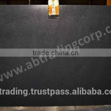 Indian Black Granite slabs / Leather Finished