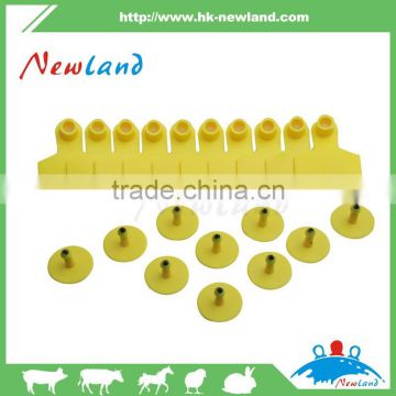 2015 new type high quality yellow color small size pig cow ear tag