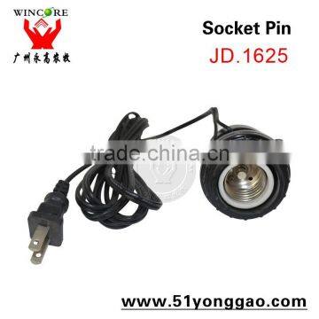 Metal Lamp Base Black Cap Lamp with 2 Pin Socket for Farm Lighting