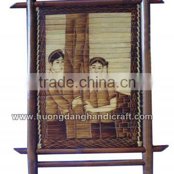 Bamboo painting made in Vietnam, suitable for home decor