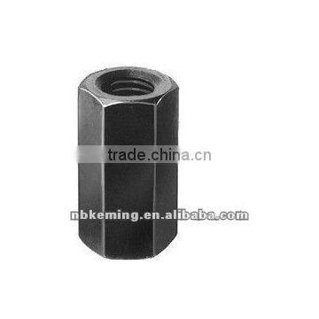 Extension nut DIN 6334 (material steel strength 10 ),din code for stainless steel material