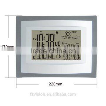 Wireless Weather Station, Wall/Table Clock Weather Station, Weather Station Hygrometer With 2 Sensors as a Gift photo-3