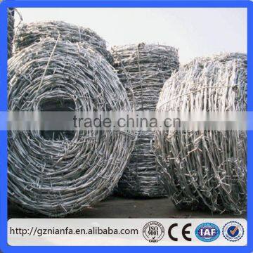 Hot Used in Australia BWG 12*14 Hot Dipped Galvanized Barbed Wire Price Per Roll(Guangzhou Factory)