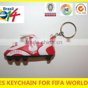 World cup POLSKA soccer shoe keychain