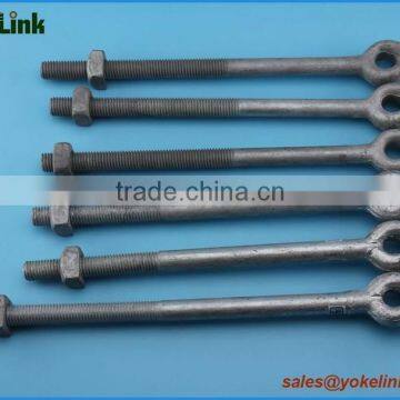 Drop forged lifting Straight Thimbleye bolts with cone point