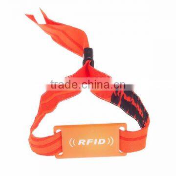 One Time Use RFID F08 Woven Fabric Wristband / Bracelet photo-2