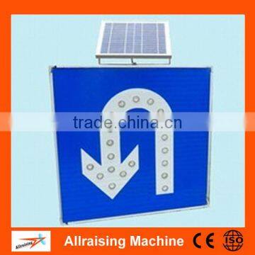 High aluminum LED solar U-turn road sign