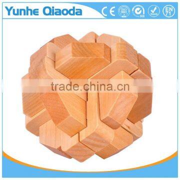 Kids Educational Toy Wooden Ball Kongming Lock photo-3