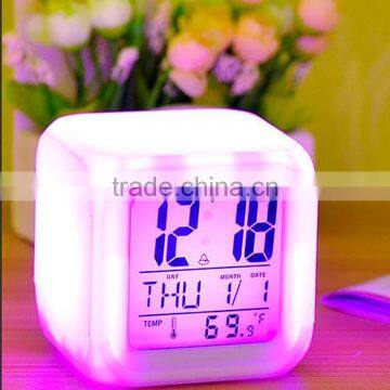 Led Color Changing Clock Digital Alarm Clock Promotional Gift Alarm Clock Home Decoration Clock