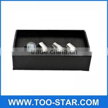 Silver Chrome Auto Car Emblem Wheel Tire Air Valve Caps Stem Cover Decoration photo-2