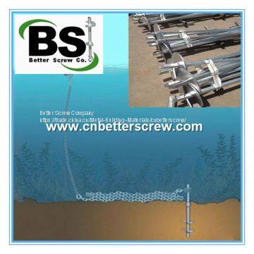 square shaft or solid helical pile for deep foundation