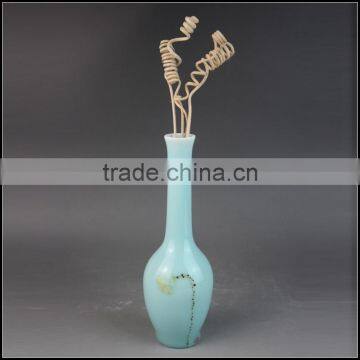 Traditional China Hand Painted Lotus Flower Mini Stoneware Vase Antique photo-3