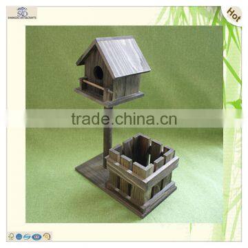 Popular Delicate House Garden Shape Display Wooden Wine Box photo-3