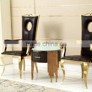 Luxury High Quality New Design Stainless Steel Dinning Chairs A02-2G photo-2