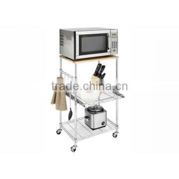 3 Tier Movable Metal Microwave service Cart