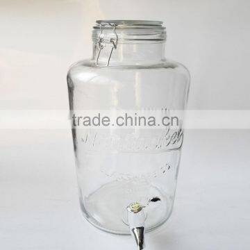 8L Juice Glass Dispenser With Spout and Sealed Swing Top Lid photo-2
